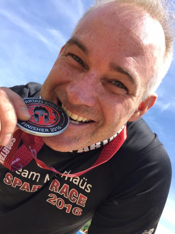 Lewis crushed a Spartan Race yesterday and then ate his metal for good measure! Full of iron!